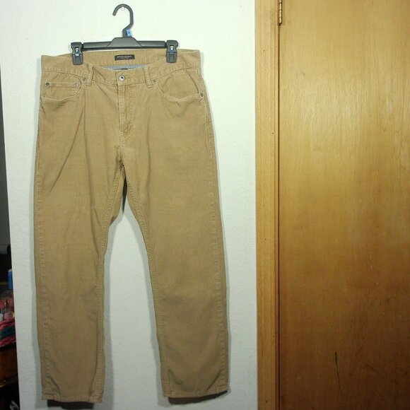 Banana Republic Straight Leg Corduroy Men's 35x30 Beige 5-Pocket Pima Cotton - Picture 11 of 11